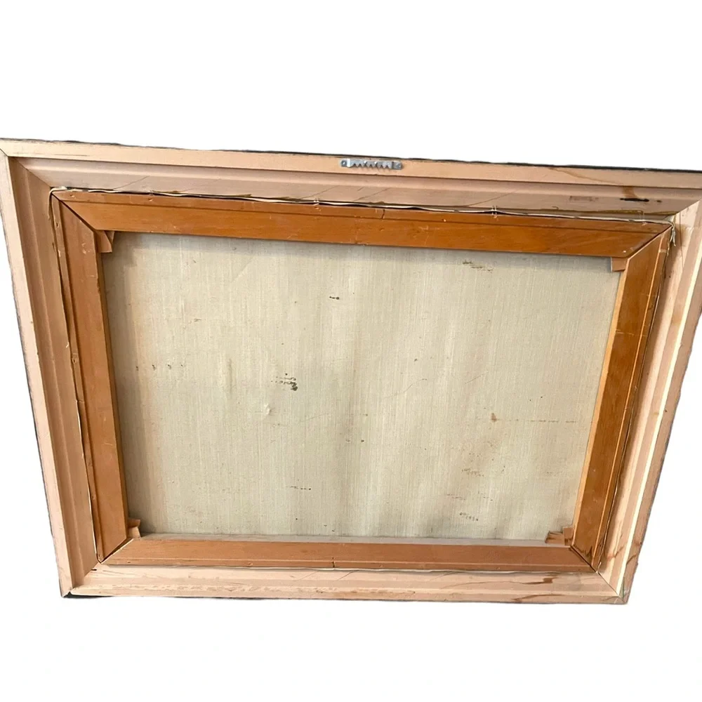 Vintage Nautical Oil Painting on Canvas Signed ROBERTO Sail boats Mid Century - Picture 12 of 12